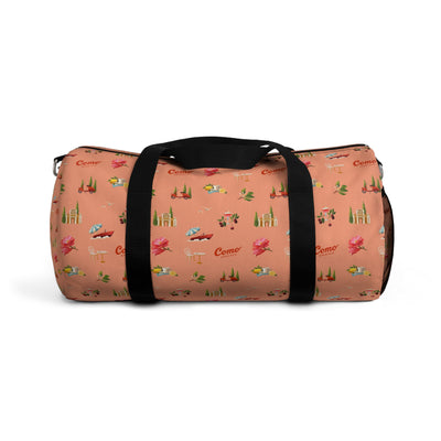 Duffel bag with the como pattern on a white background