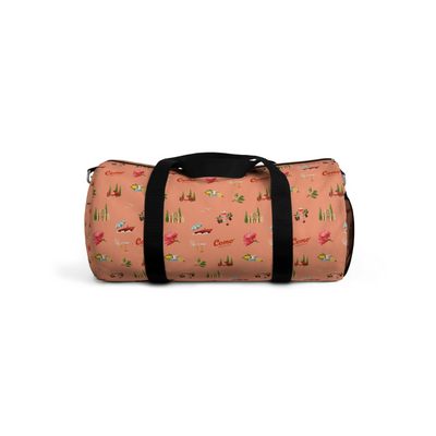 Duffel bag with the como pattern on a white background